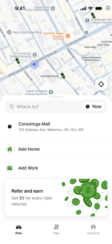 HOVR Home Screen